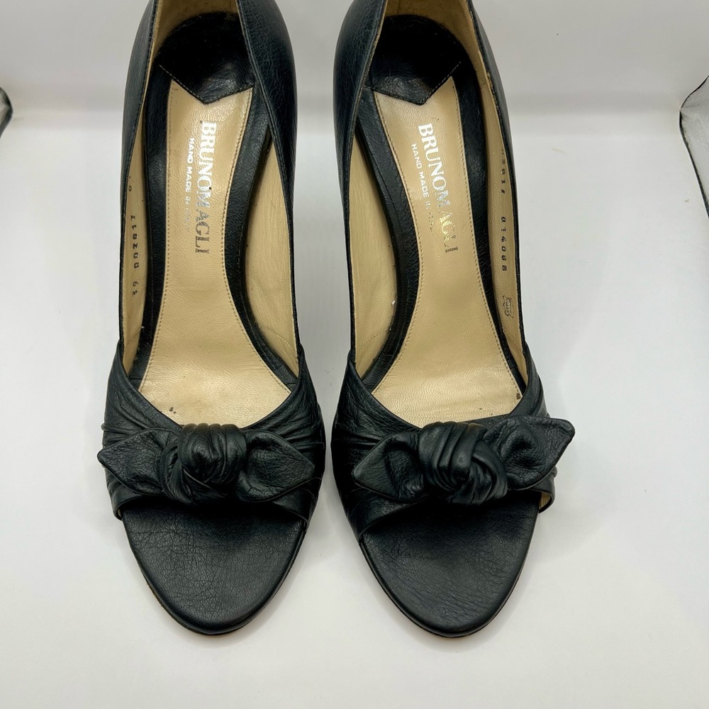 Bruno Magli Women's Black Peep Toe Heels